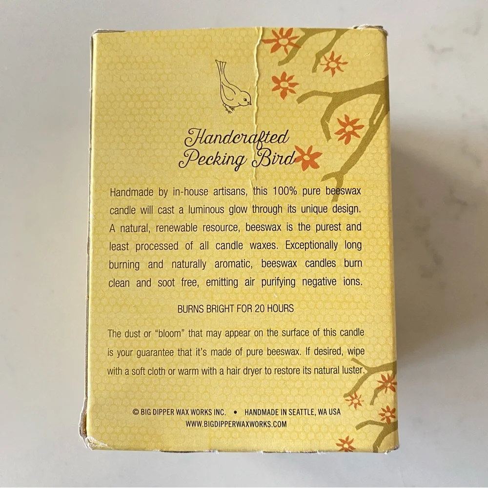 Big Dipper Wax Works Handcrafted Beeswax Candles Birds Pecking - Picture 5 of 9